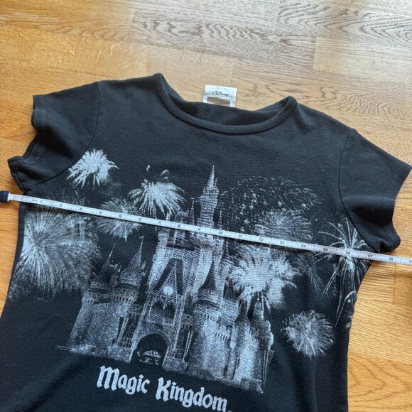 Vintage Disney World Glitter Y2K Baby Tee Magic Kingdom Size Large - Picture 6 of 7